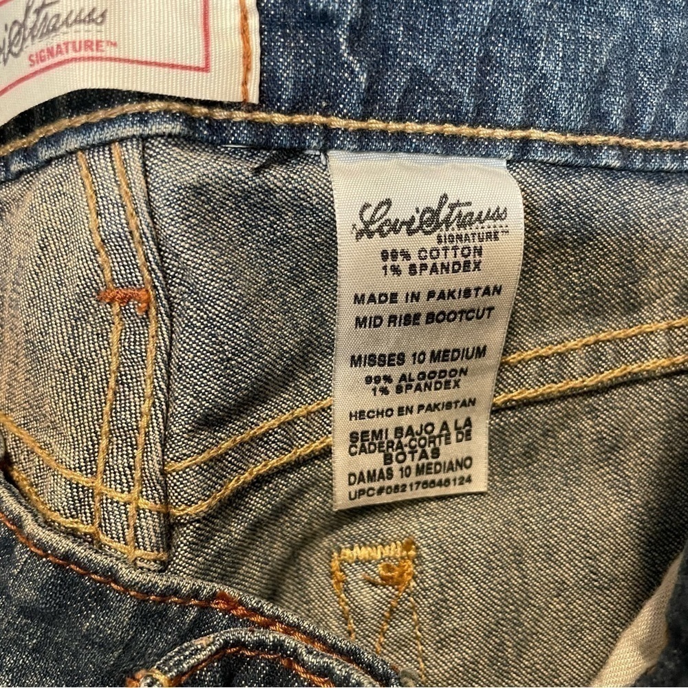 Levi's Signature Bootcut Mid Rise size 10 vintage wash - Picture 7 of 14